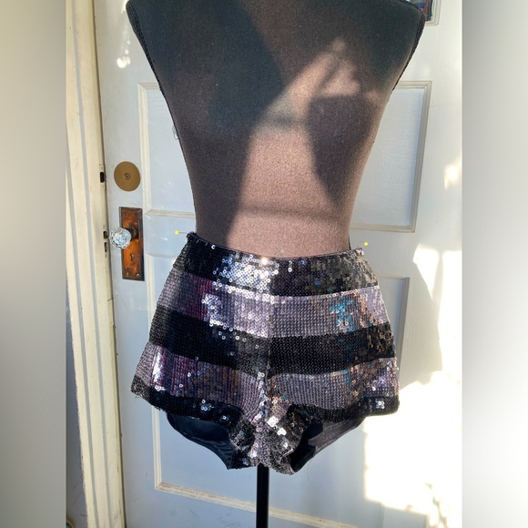Black Sparkly Hot Pants